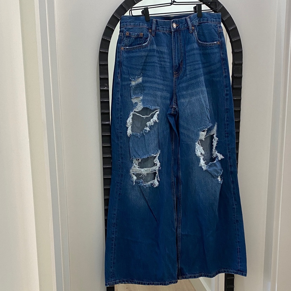 Aeropostale High Rise Super Wide Jeans